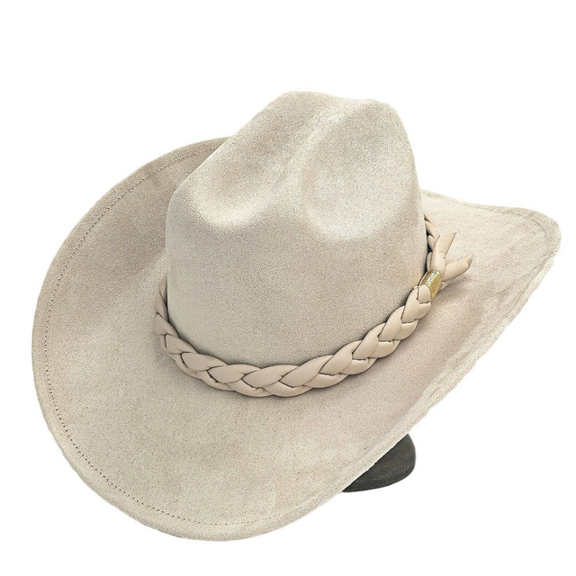 Весенний дизайн вашего собственного черного широкого Brim Western Jazz Woolen Cowboy Fedora почувствовала шляпу Trilby для женщин мужчин