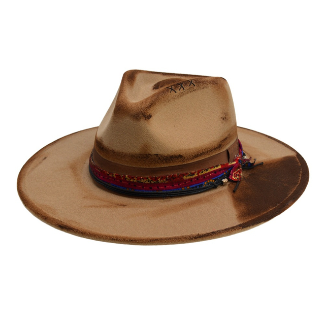 Винтажная шляпа Fedora Big Wide Brim England Формальные шляпы